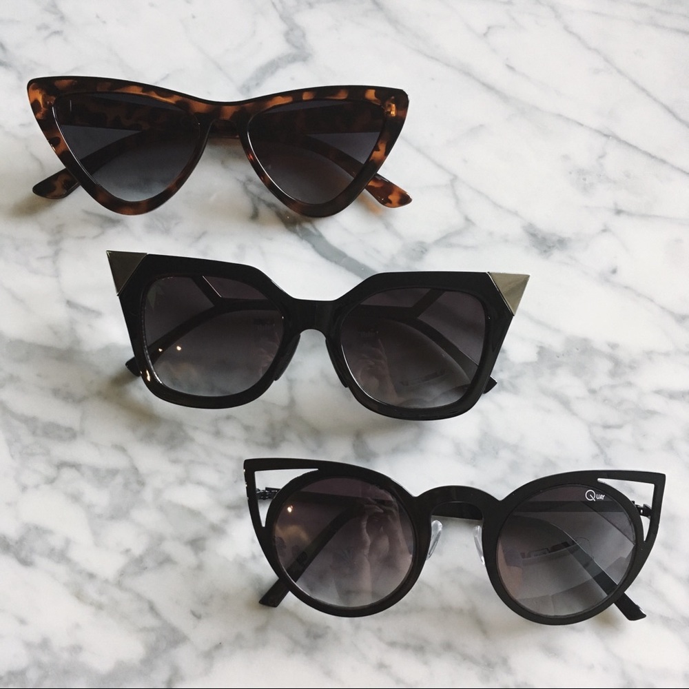 Sunnies! 😎 3 pairs of cat-eye style, one is Quay